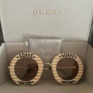 Gucci Women's 44mm Nude Gold Sunglasses